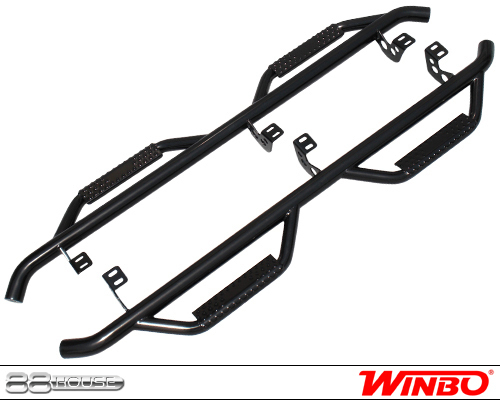 WIN6 FJクルーザー トレイルバー サイドステップ ブラック サイドバー