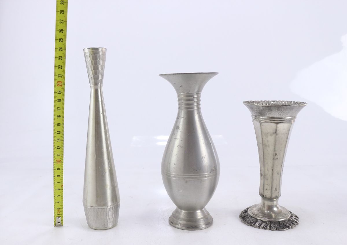 ピューター 錫 まとめ売り 3.5㎏ 本錫 錫半 花器 花瓶 一輪挿