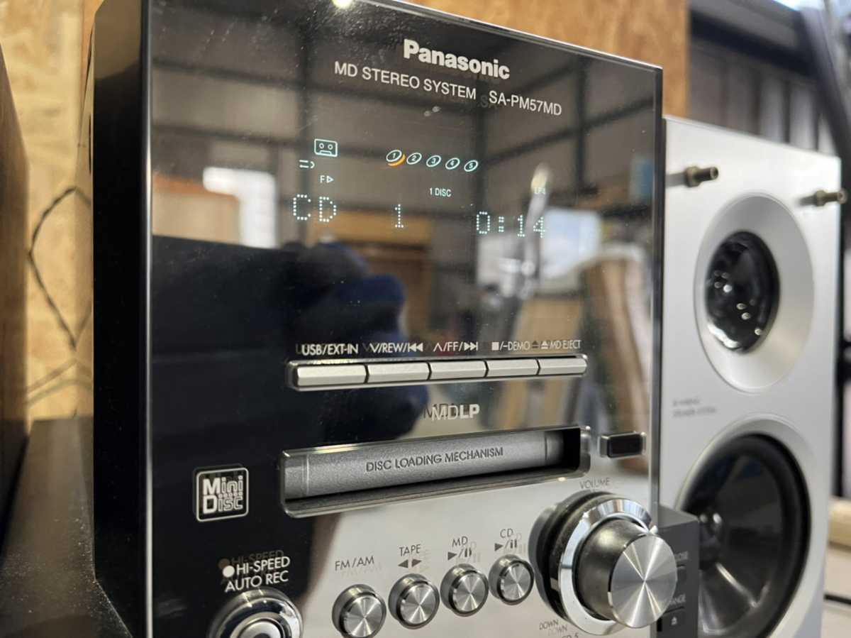○ Panasonic パーソナルミニコンポ SA-PM57MD MDステレオシステム 5連