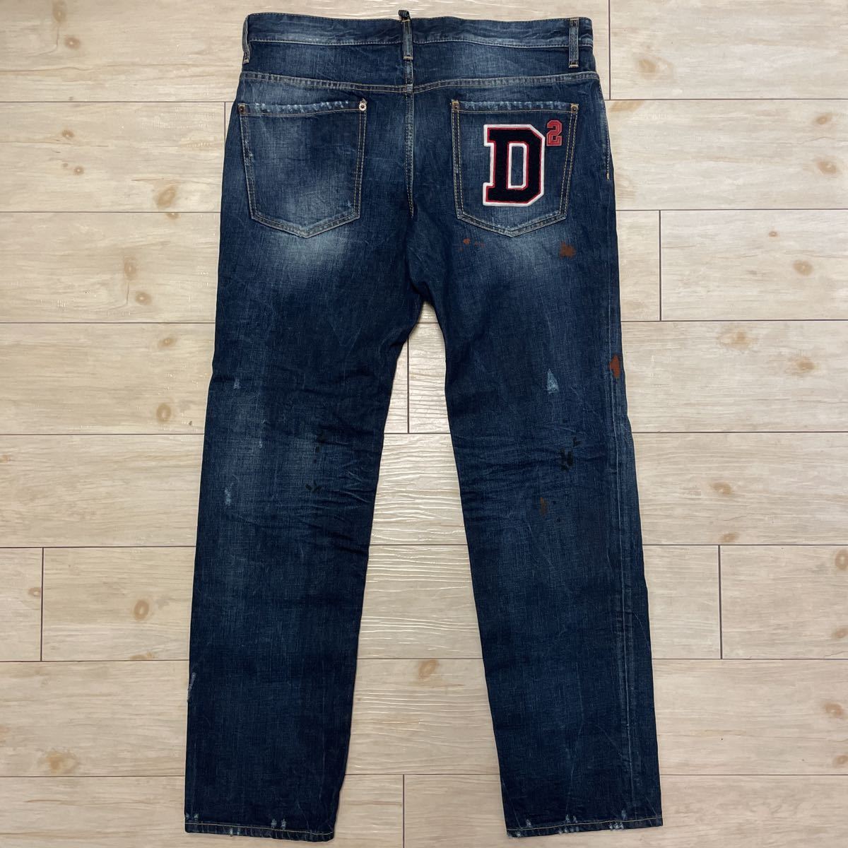 DSQUARED2 ディースクエアード ダメージ加工 フェルトロゴ デニム