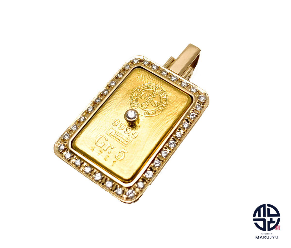 CORUM コルム K24 750 24金 18金イエローゴールド インゴット 5.0g UBS 