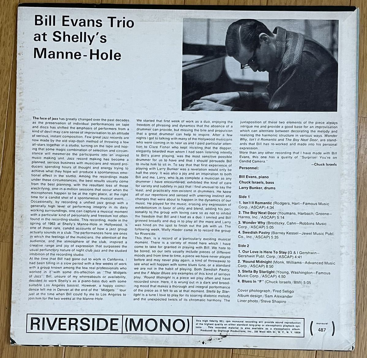 Shelly's Manne-Hole, Bill EVANS BILL ⁄ 【US初期盤】At