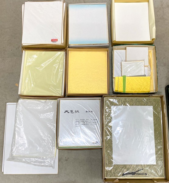 165枚 色紙 大量 書画紙 画仙紙 宣紙 書道具 書道紙 練習 画材 20220508-18