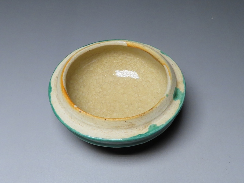 帝室技芸員 初代 真葛香山 造 依元様交趾意甲寅香合 共箱