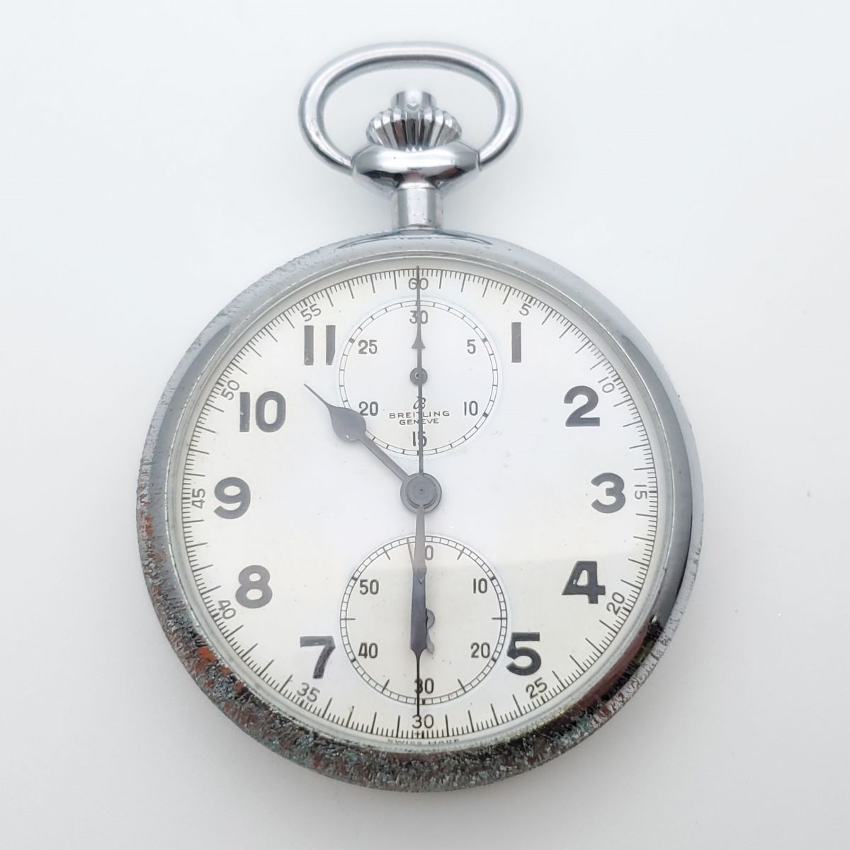 人気SALE，品質保証 稼働品 ブライトリング 懐中時計 手巻 ワンプッシュクロノグラフ GENEVE 青サビあり 3111/藤枝インター店(手巻き)｜売買されたオークション情報、yahooの商品情報をアーカイブ公開 - オークファ 手巻き