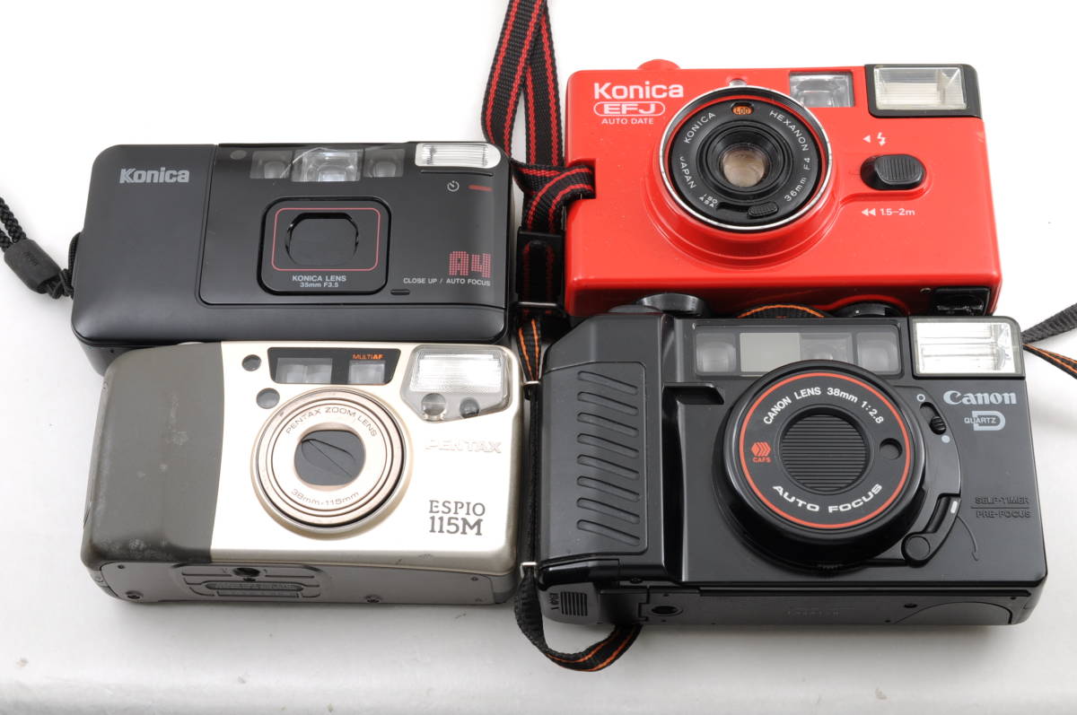 [クロ38]コンパクトカメラ大量まとめセット PENTAX CHINON KONICA YASHICA CANON ESPIOなど