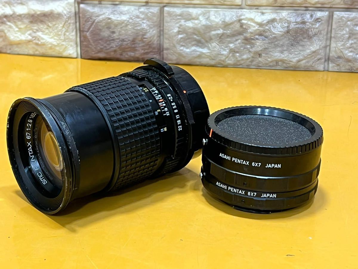 ジャンク ASAHI PENTAX 6X7 一眼レフ カメラ 本体 レンズ2個 ケース付 