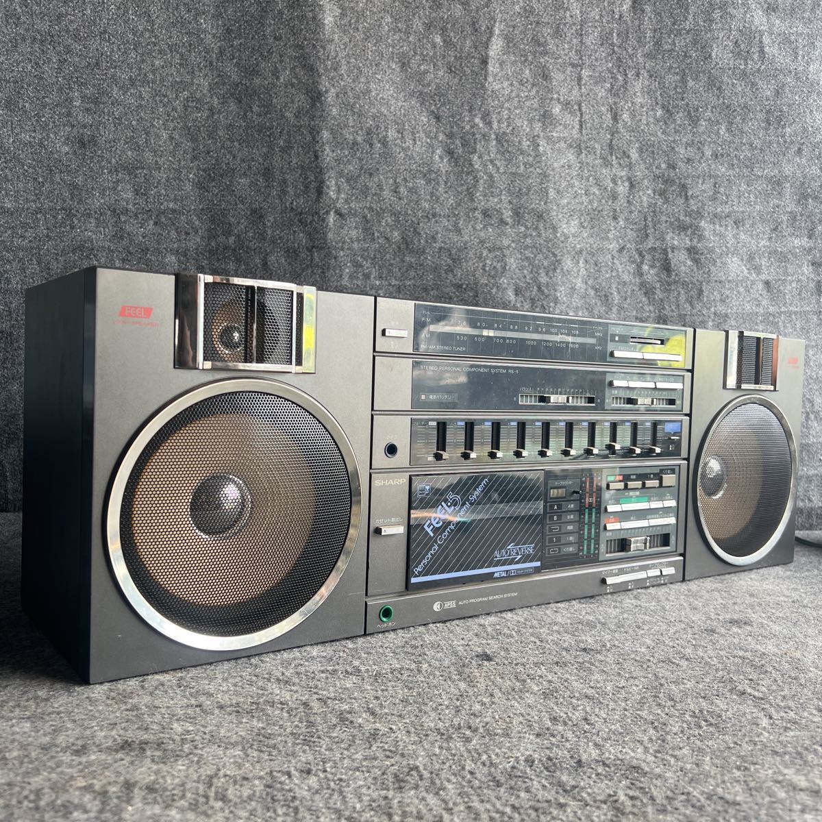 定番人気，大得価 SHARP シャープ RS-5G ラジカセ ラジオ パーソナル コンポーネント システム 通電確認 AM.FM 音出し確認のみ 昭和レト(ラジカセ)｜売買されたオークション情報、yahooの商品情報をアーカイブ公開 ラジカセ