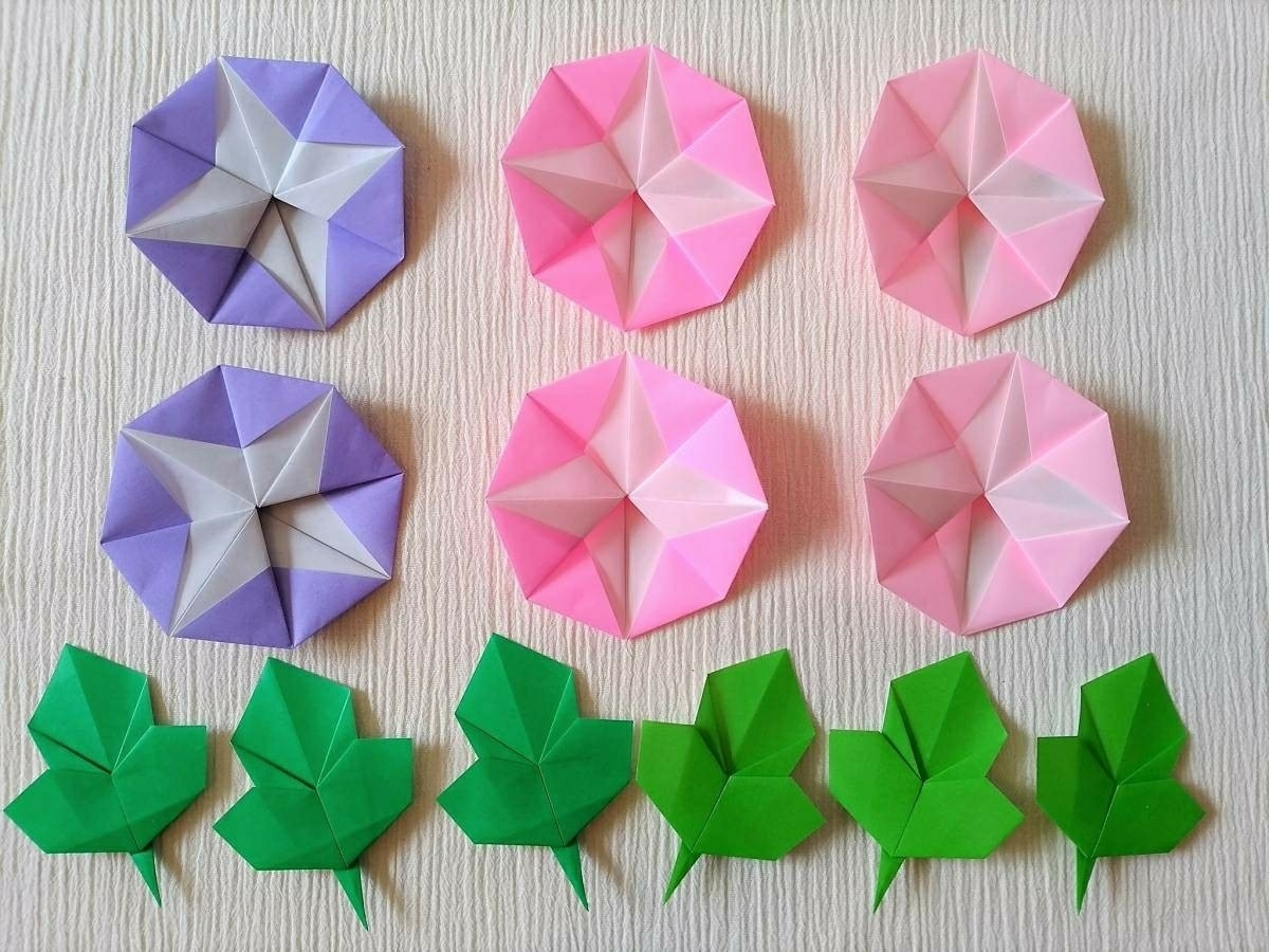 折り紙 夏 7月8月 あさがお 朝顔 ピンク 薄紫 6個 花 壁面飾り ハンドメイド 折り紙 千代紙 売買されたオークション情報 Yahooの商品情報をアーカイブ公開 オークファン Aucfan Com