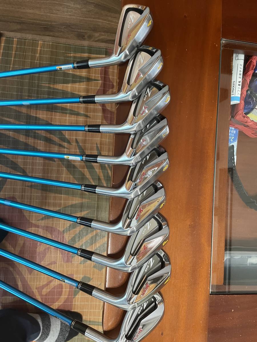 【名器・中古】ダンロップ スリクソン Z545 Miyazaki Blue 8S(6545) アイアンセット(4I～P.A.S)9本 SRIXON DUNLOP 