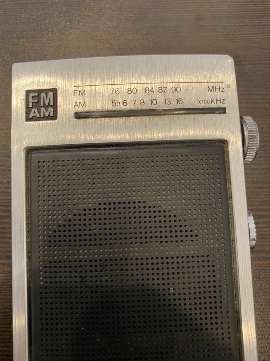 National Panasonic 昭和レトロ ポケットラジオ RF-555 通電確認済み