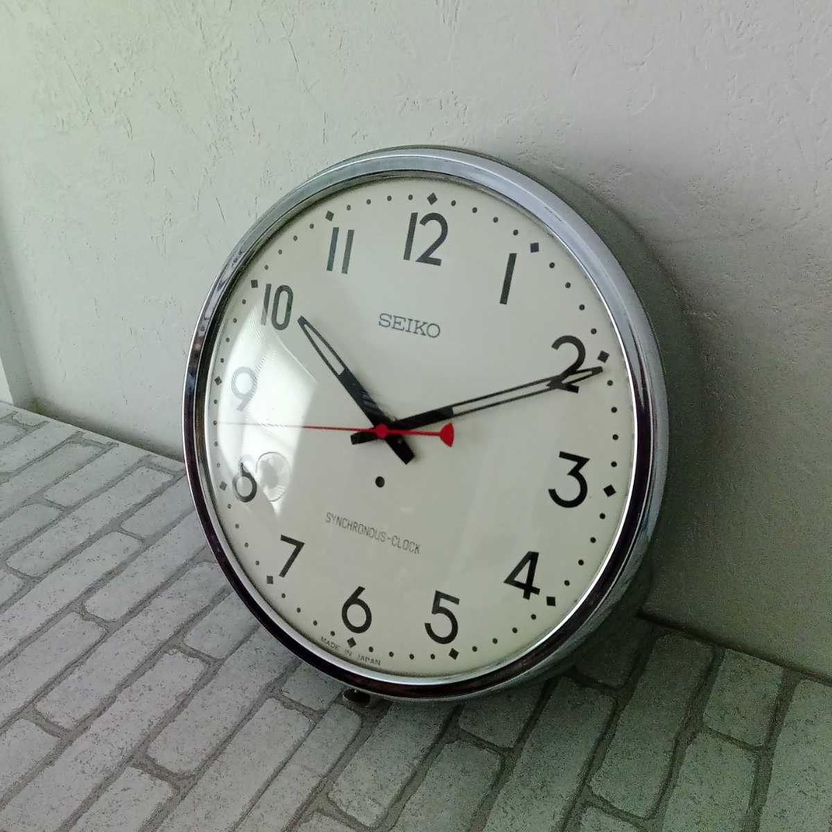 動作確認済み】☆セイコー☆SEIKO☆SYNCHRONOUS☆掛時計☆スチール 