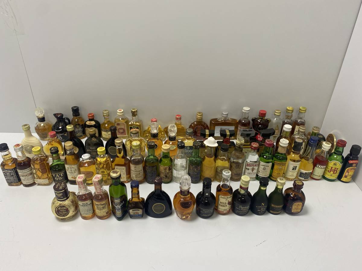 ☆古酒 ミニボトル☆大量まとめ売り ウイスキー ブランデー など