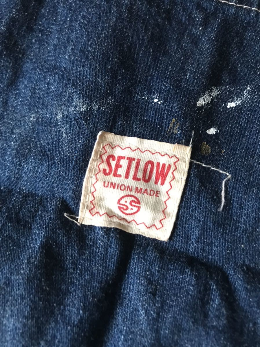 60s SETLOW デニムエプロン ワークエプロン ビンテージ vintage(XL