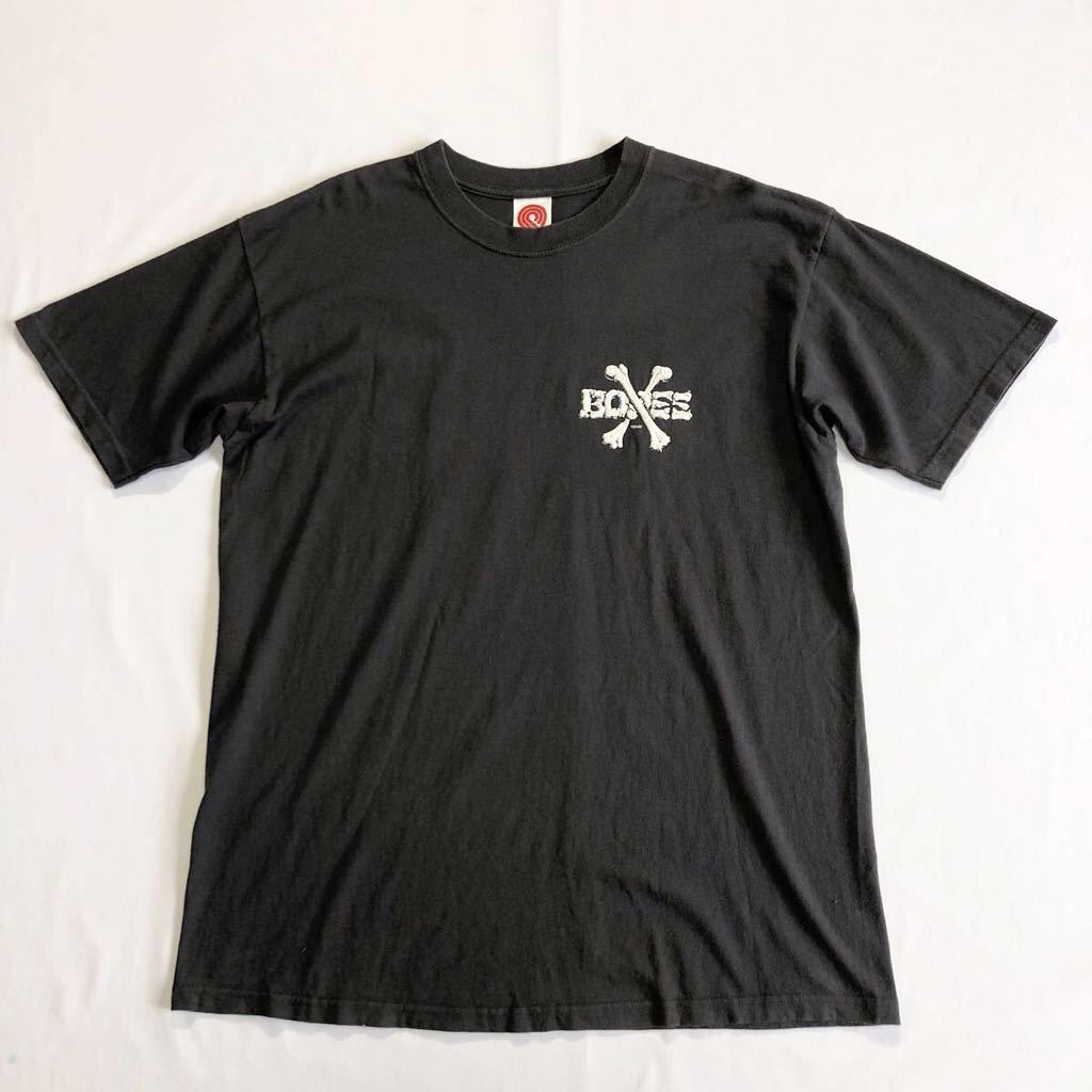 状態良好☆POWELL BONES Tシャツ L 黒 ビンテージ パウエル ボーンズ 