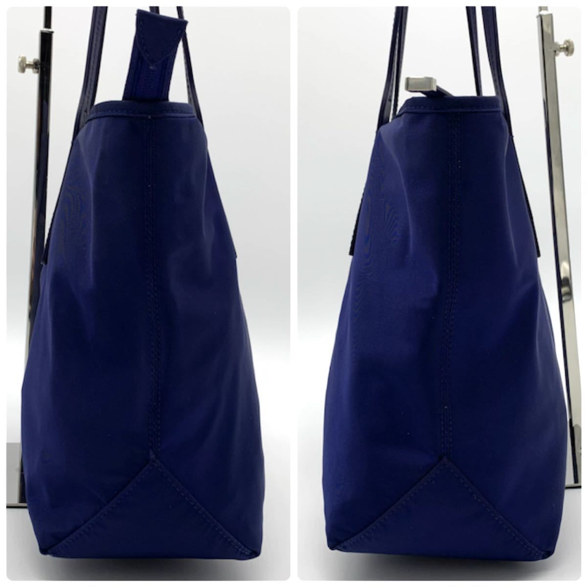 美品✨トゥミ　トートバッグ　サフィアーノレザー　ブルー　A4収納可　ロゴプレート 1円【極美品 極希少】TUMI トゥミ トートバッグ ビジネスバッグ A4収納