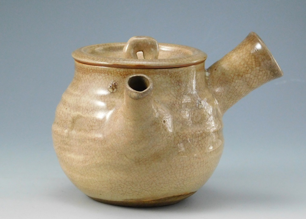 九世 三輪雪堂『萩焼 急須』煎茶道具 萩焼 三輪休雪窯