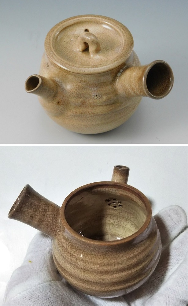 九世 三輪雪堂『萩焼 急須』煎茶道具 萩焼 三輪休雪窯