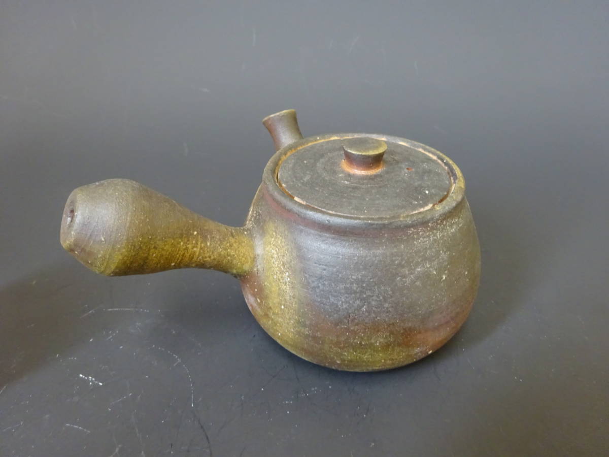 茶道具 備前焼 小橋赤心 横手急須 湯呑揃い 共箱付 - 茶道具・湯呑