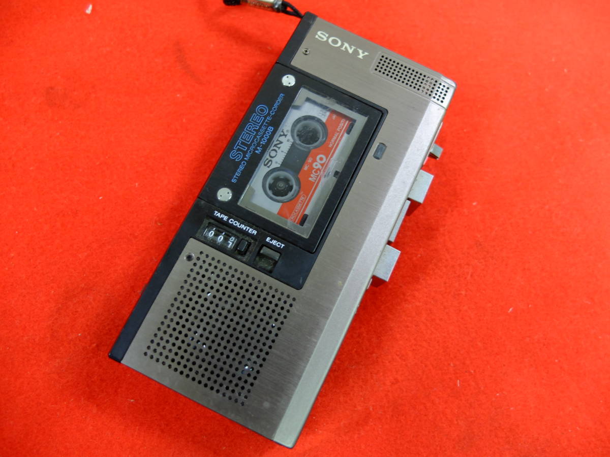 高品質 録音再生OK SONY ソニー ステレオ マイクロカセット コーダー M-1000B(録音、再生)｜売買されたオークション情報、yahooの商品情報をアーカイブ公開 - オークファン 録音、再生