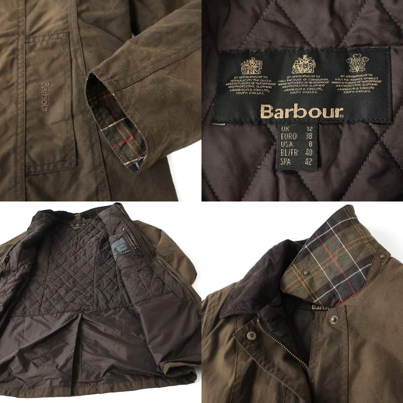 Barbour バブアー BELSAY 中綿オイルドジャケット/ハーフコート