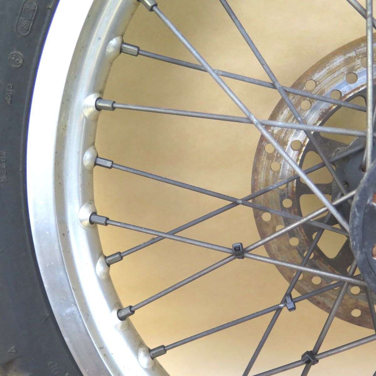 ☆YAMAHA ヤマハ SEROW セロー225 1KH 純正 フロントホイール 鉄リム 