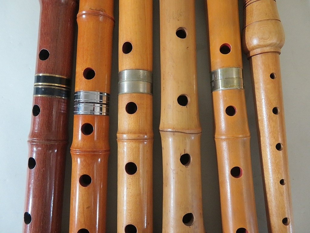 琴古流 尺八/ヤマハ リコーダー 6本 まとめて(425 松濤/涼風 木管/竹  