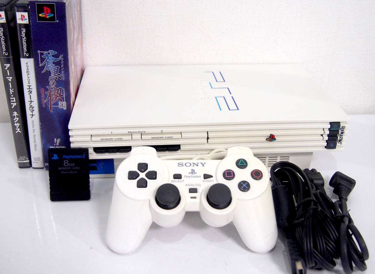PlayStation 2 「セラミック・ホワイト」 ☆SCPH-50000 CW☆ゲーム3本 