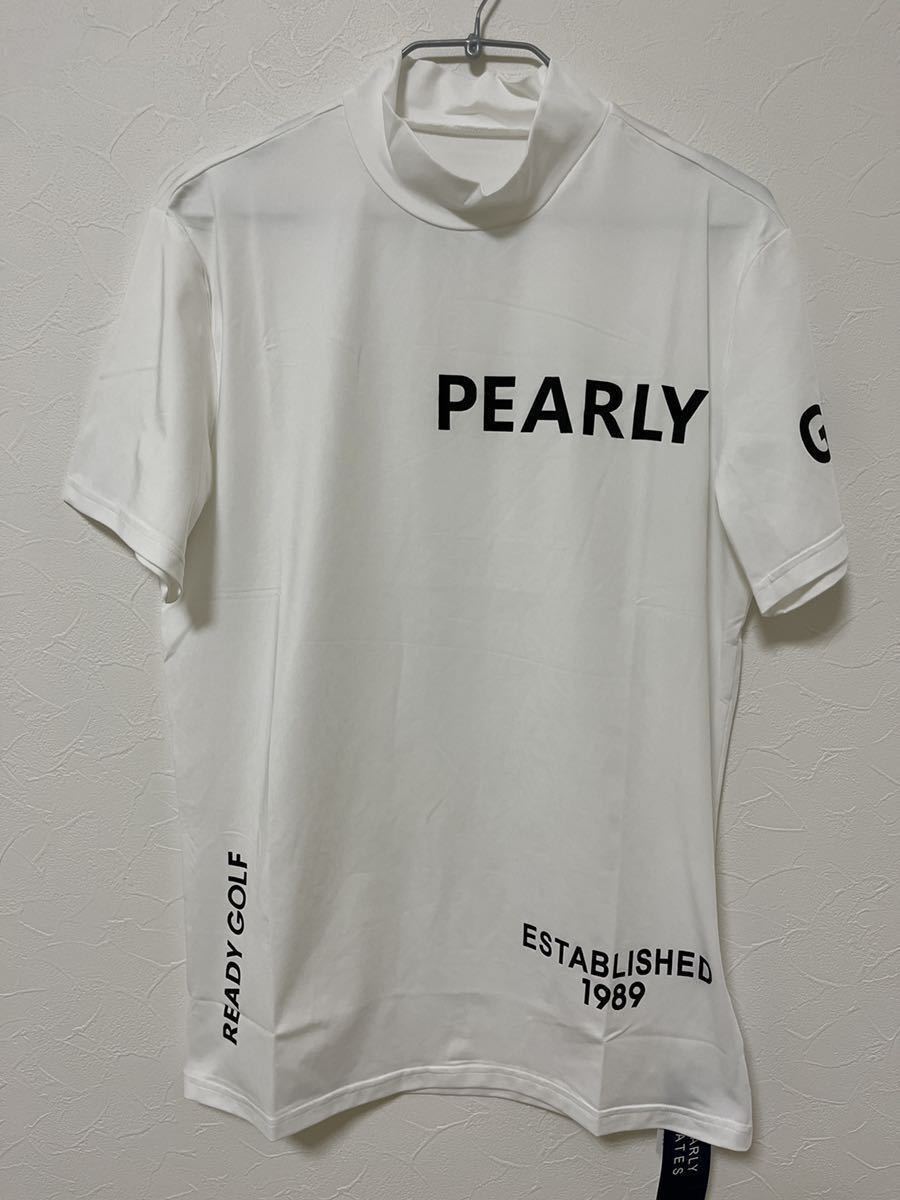 新品・未使用】☆パーリーゲイツ☆モックネックシャツ☆ホワイト L