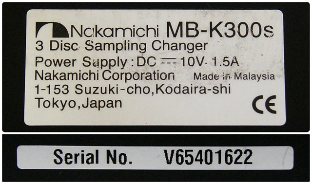 動作良好 送料無料+動作保証 MB-V300s(VXO3) ナカミチ 業務用3連装CD試聴機(3ディスク・チェンジャー)【@YA1-53-V65401622】 Nakamichi ナカミチ CD試聴機 VXO3 MB-K300S 美品