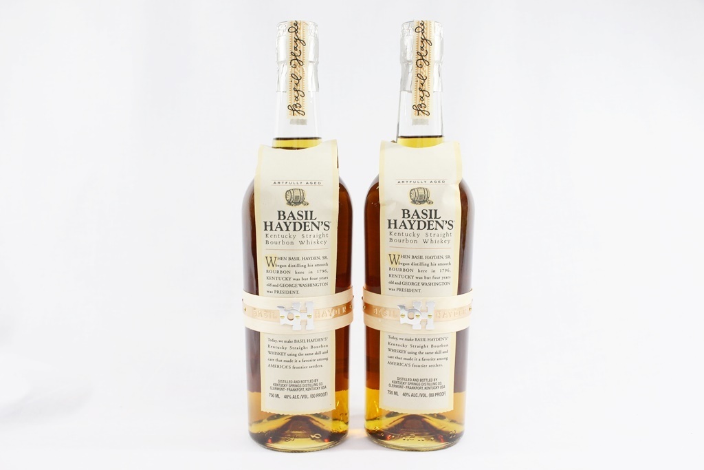 未開栓 BASIL HAYDEN ベイゼルヘイデン バーボン ウイスキー 2本セット 750ml 40% お酒 h_z