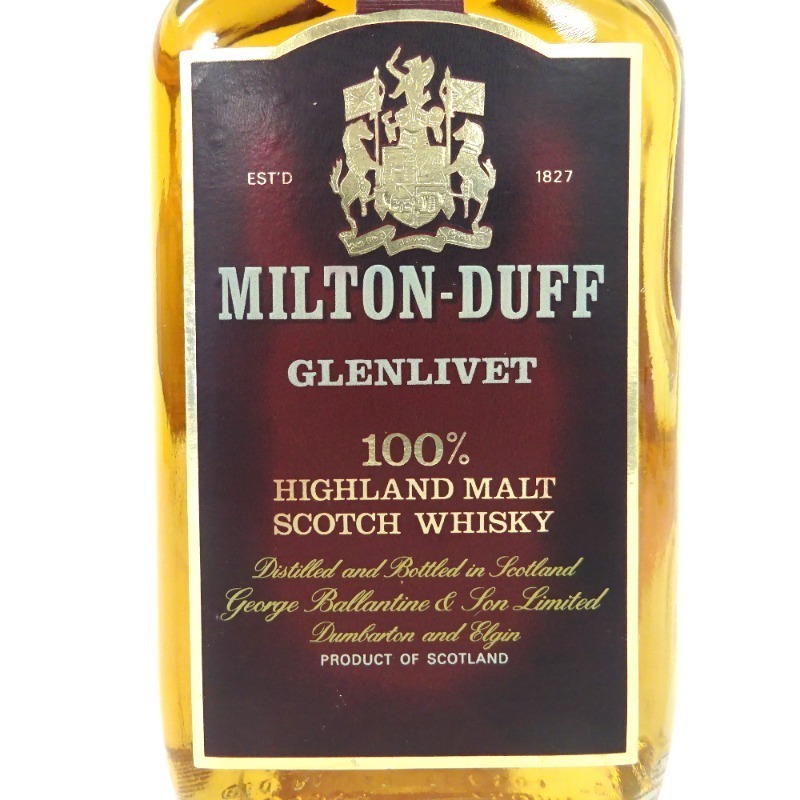 ミルトンダフ グレンリベット 12年 750ml 箱なし 12年 グレンリベット