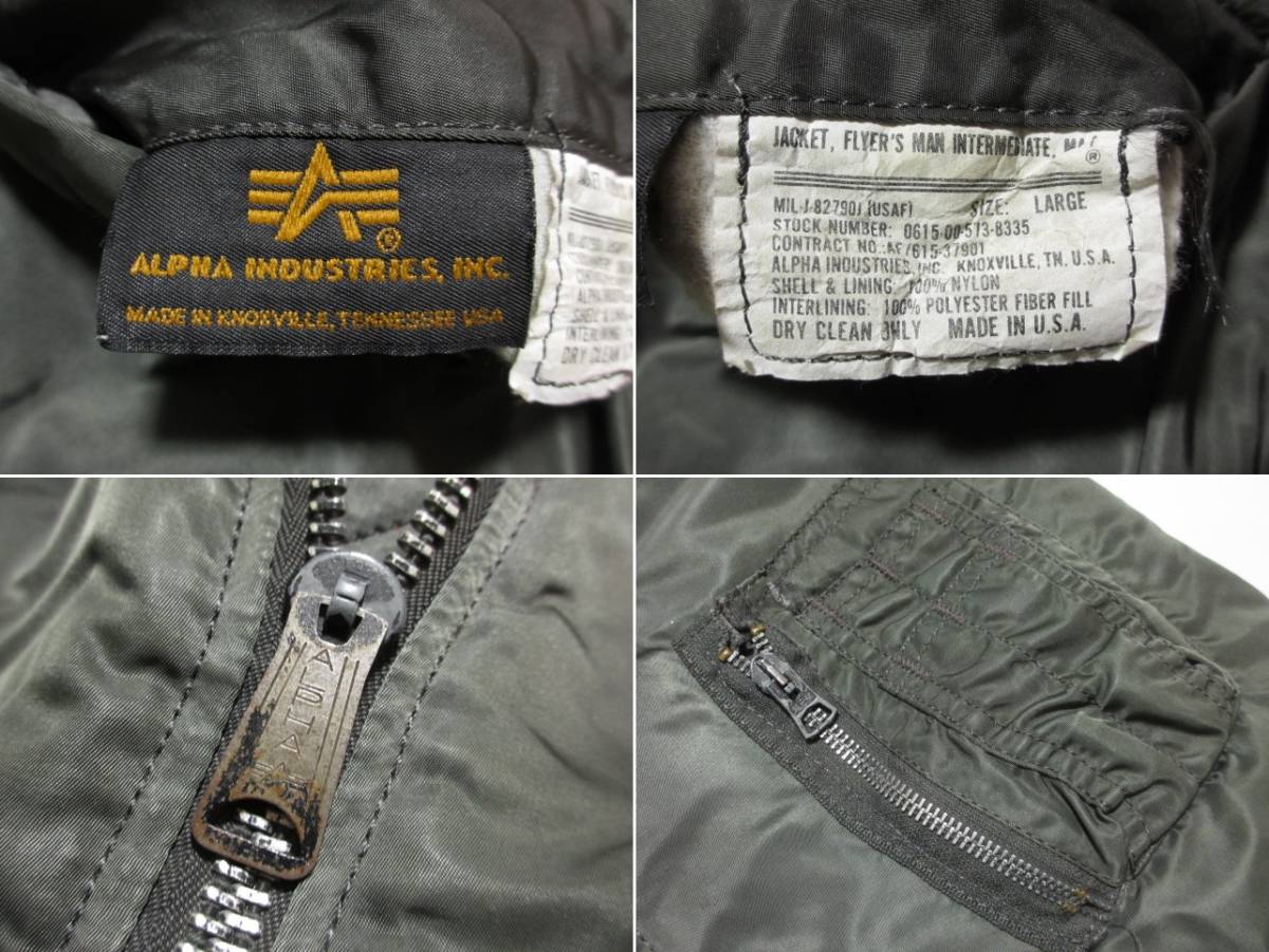 アルファ alpha ma1 usa M セージ 米国製 90s USA製ALPHAアルファ☆MA