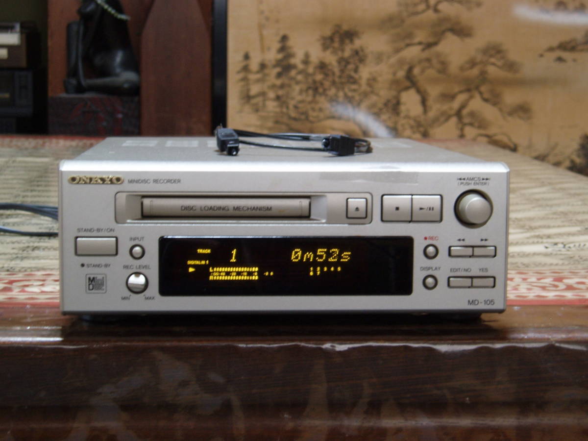 ONKYO MDデッキ MD-105 MDLP非対応・美品 ONKYO MDデッキ MD-105 MDLP