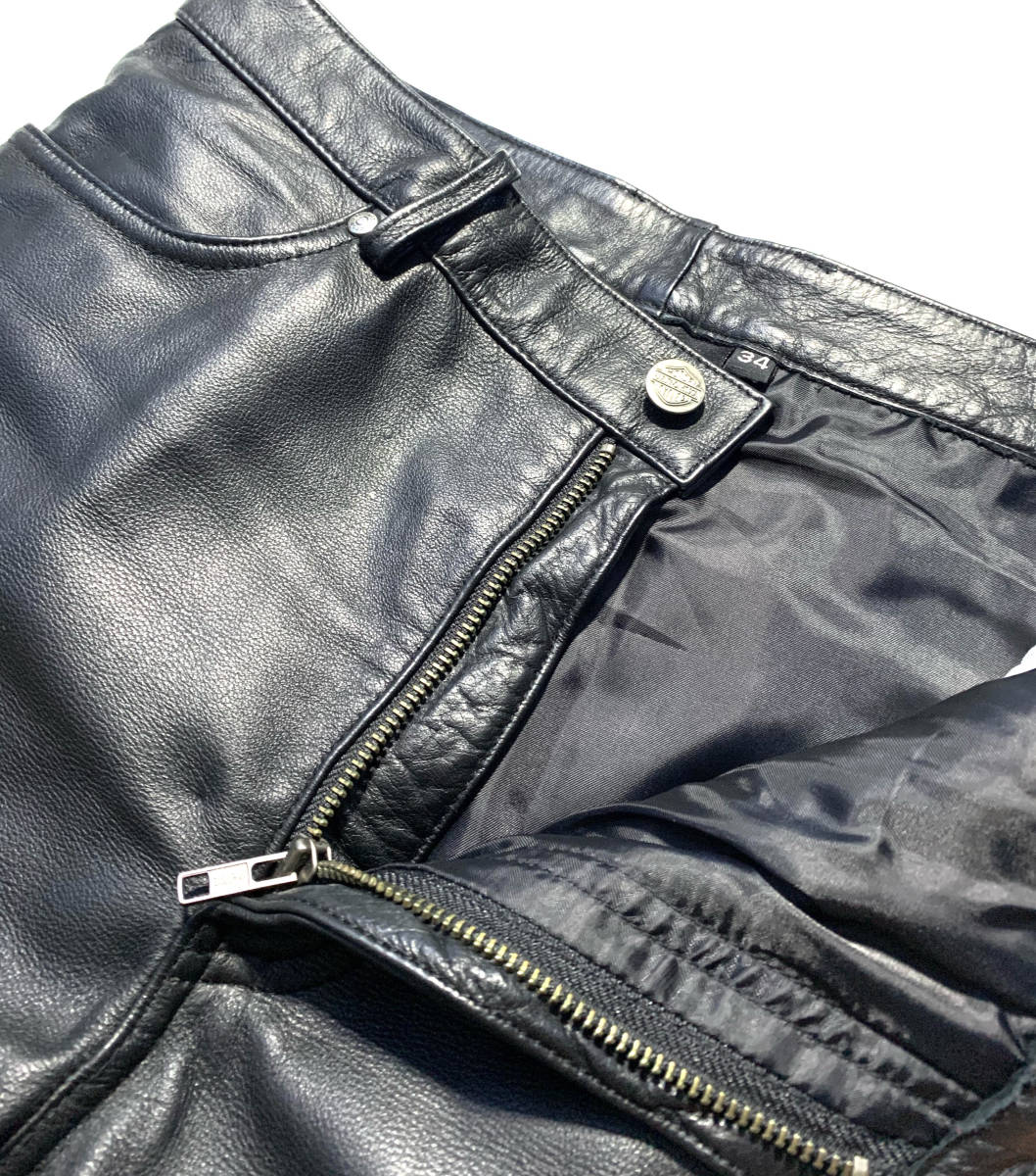 名作【34】HARLEY-DAVIDSON ハーレーダビッドソン レザー パンツ 34 5