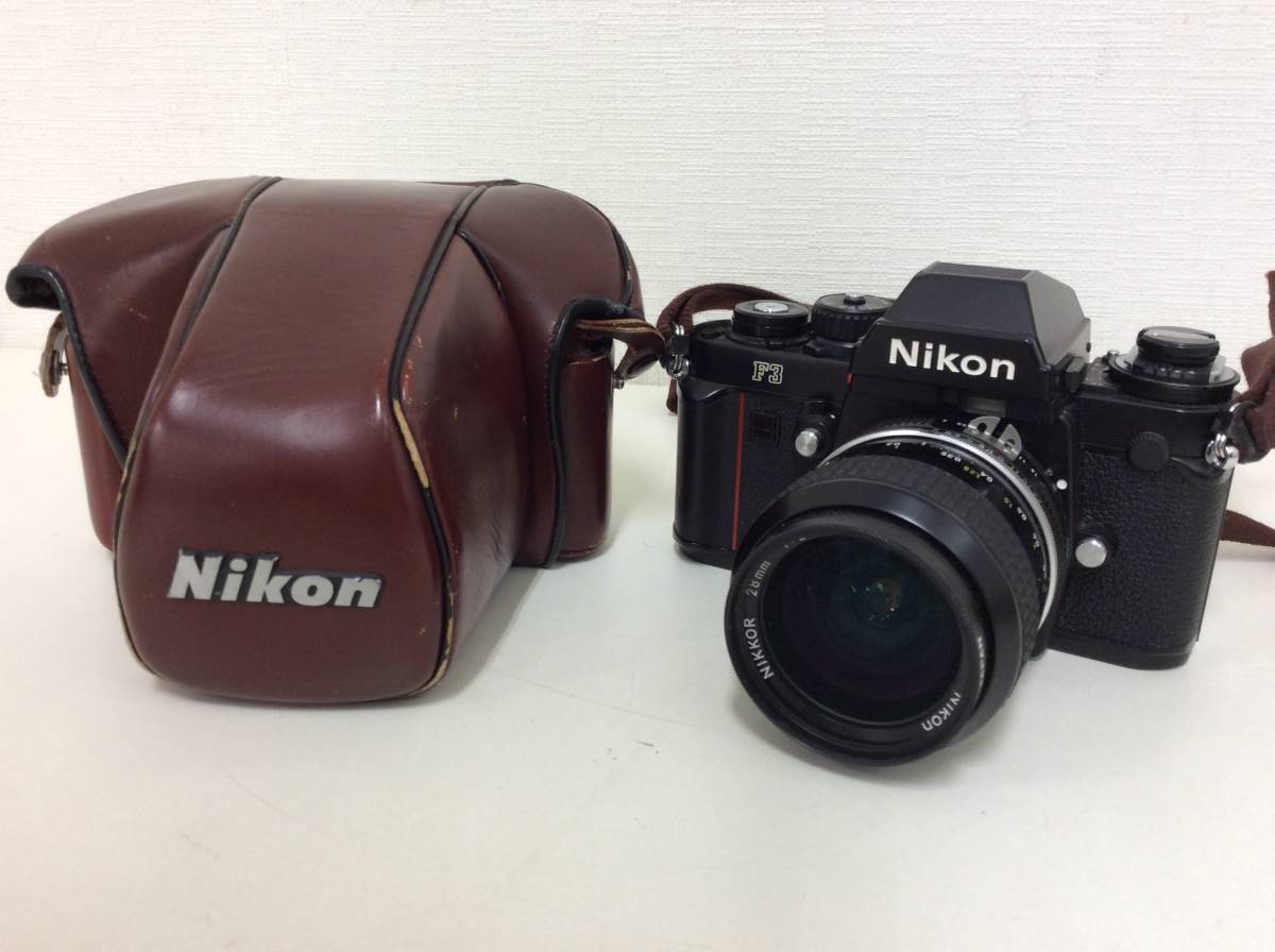 □9599 Nikon F3 ニコン カメラ本体 ＋ NIKKOR レンズ 28mm 1:2 一眼