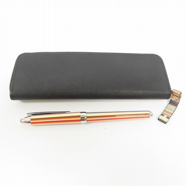 Paul Smith/ポールスミス マルチストライプボールペン ペンケース付き