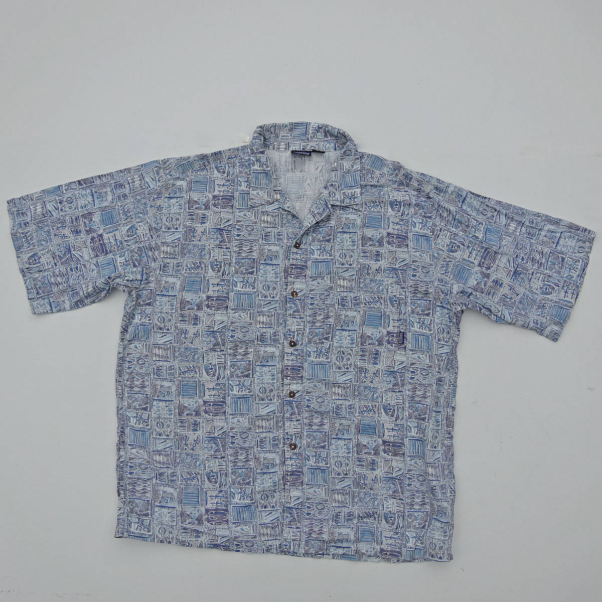 正規　patagonia パタゴニア MADE IN THAILAND オーガニックコットン シャツ レトロ柄 総柄 アロハシャツ 系 XL