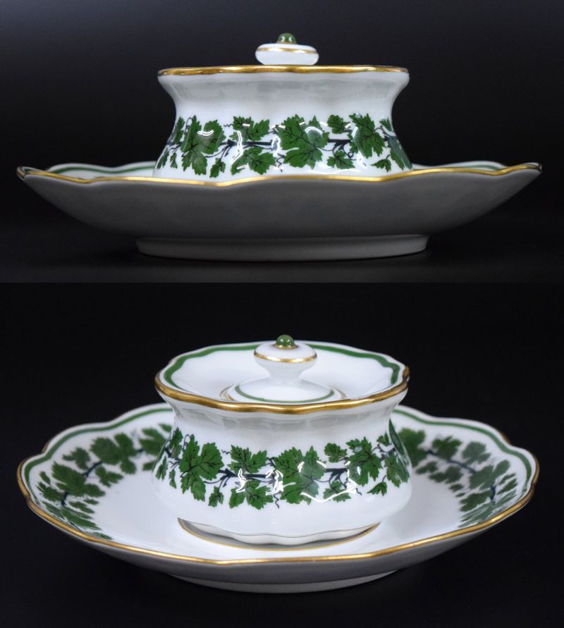 小竹美術】真作保証□マイセン（MEISSEN）□グリーンヴァインリーフ