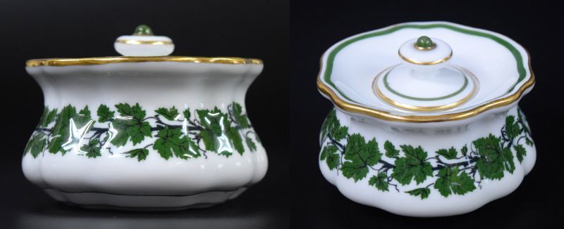小竹美術】真作保証□マイセン（MEISSEN）□グリーンヴァインリーフ