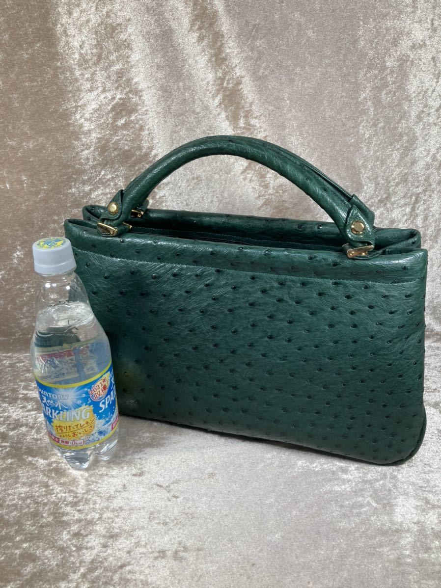☆1円スタート☆WATA-ICHI オーストリッチ ハンドバッグ ショルダー