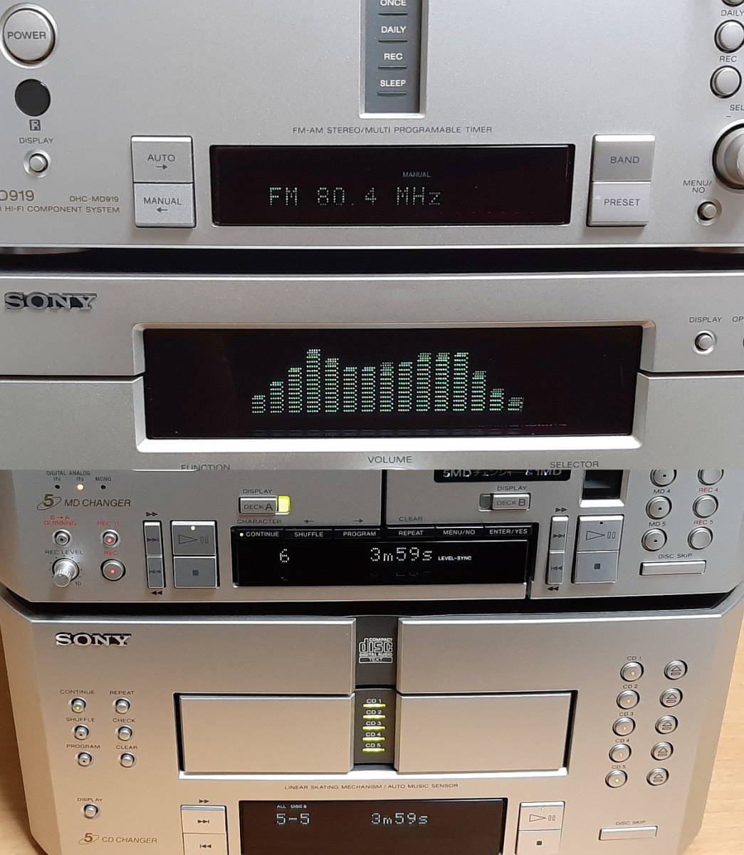 SONY MD919 ミニハイファイコンポーネントシステム、(ジャンク） Yahoo