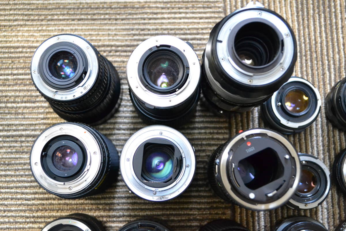 ★ジャンク マニュアル レンズ Nikon Canon Minolta Sony Petri Tokina Kosina 等 ニコン キャノン ミノルタ まとめてセット 24本 MINOLTA MFレンズ ジャンク 50mm f&frasl;1.4 USM