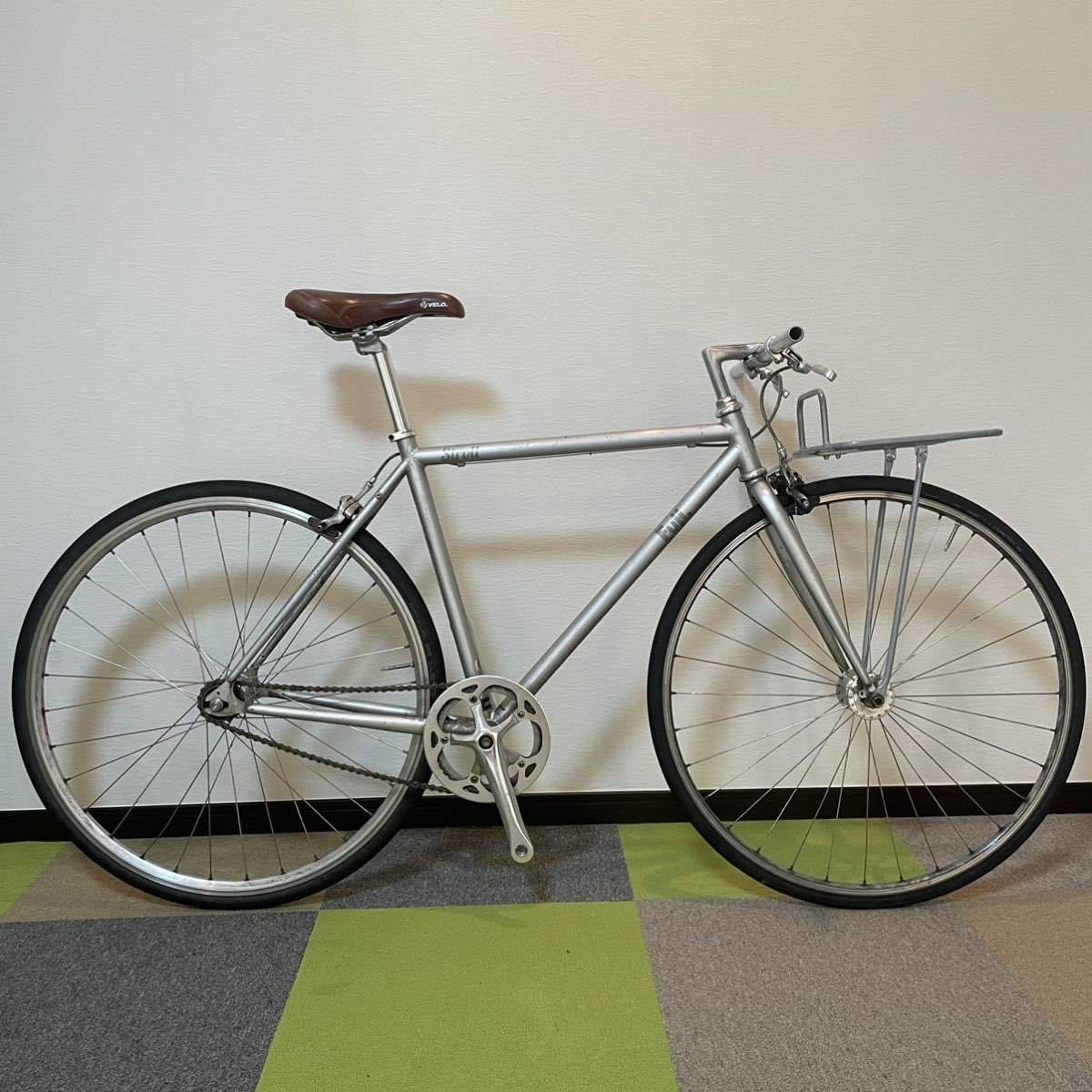 中古/引取・発送歓迎】ピストバイク クロモリ シルバー FUJI/フジ