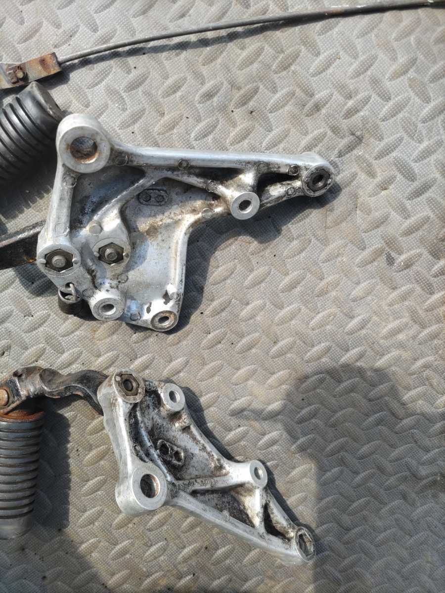 当時物 CB250T バブ ブレーキペダル 純正ステップ廻り。 CB250T CB250N ホークTバブブレーキペダル バックステップ ばぶ バフ