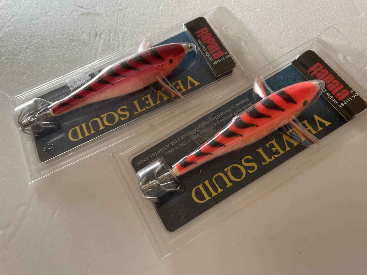 未使用　珍品　RAPALA　ラパラ　ベルベットスクイッド　11cm 18g　VSQ-11VR　2個　スッテ