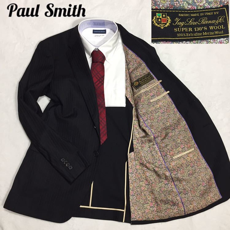 格安，低価 １円 ポールスミス Paul Smith ポールスミス テーラードジャケット スーツ 最高級 SUPER 130&prime;S ロロピアーナ 花柄 2B ストライプ 背抜き(テーラードジャケット、ブレザー)｜売買されたオークシ 男性用