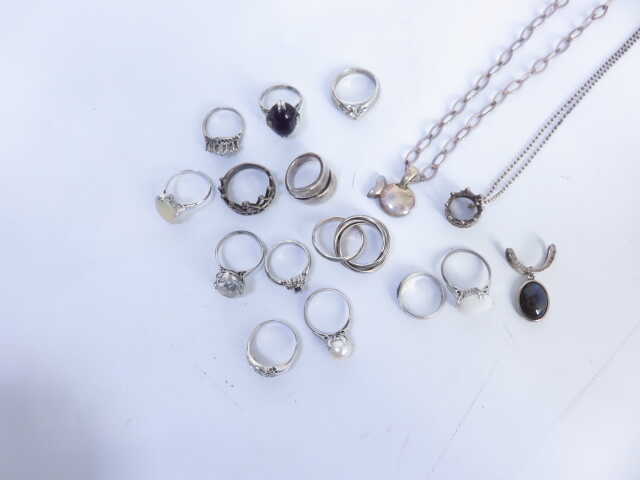 ネックレス リング ブレスレット　まとめ売り 1円 アクセサリー SV含む ネックレス リング ペンダントトップ お
