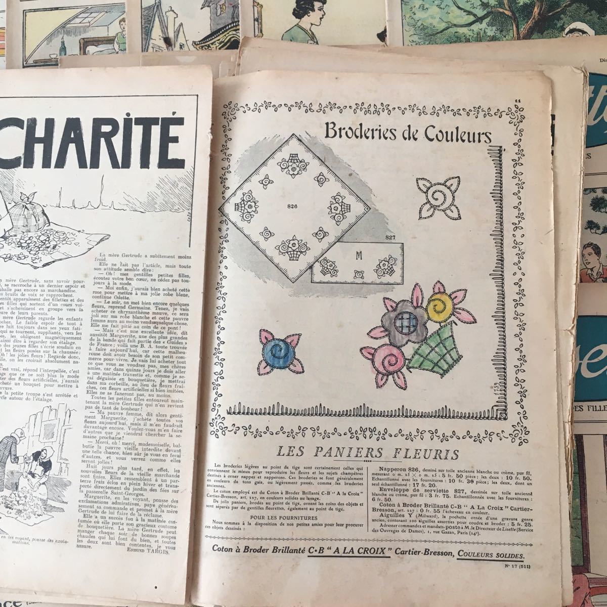 30点 フランス雑貨 Lisette ビンテージ 子供少女向け雑誌 子供新聞