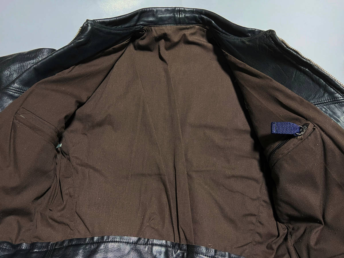 40s 50s SPORT TOGS Leather Jacket V talon ポニー ホースハイド